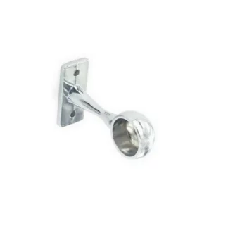 Securit S5561 25mm End Brackets | Chrome, 2-Pack