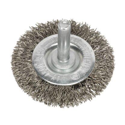 Flat Wire Brush Stainless Steel Ø100mm Ø6mm