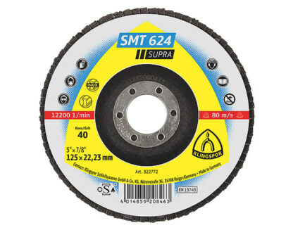 100mm x 16 80 Grit Klingspor SMT 624 Supra Convex Flap Disc