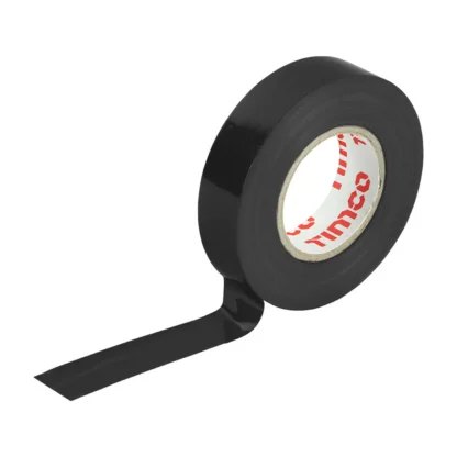 Black 18mm x 25m TIMCO PVC Electrical Insulation Tape