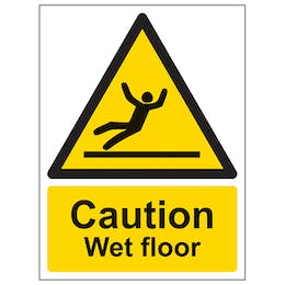 Spectrum Industrial Warning Wet Floor - Self-Adhesive Hazard Sign