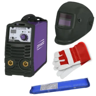 Parweld XTS 163 MMA Inverter Kit - Includes: Rods, Helmet, Gloves
