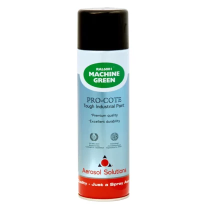Pro-Cote RAL6001 Machine Green, Tough Industrial Spray Paint - 500ml