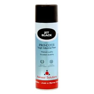 Pro-Cote - Jet Black, Tough Industrial Spray Paint - 500ml