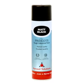 Pro-Cote - Matt Black, Tough Industrial Spray Paint - 500ml