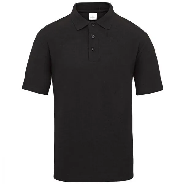 Short Sleeve Polo Shirt Black LARGE