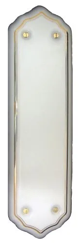 Securit Ceramic Finger Plate- gold detail