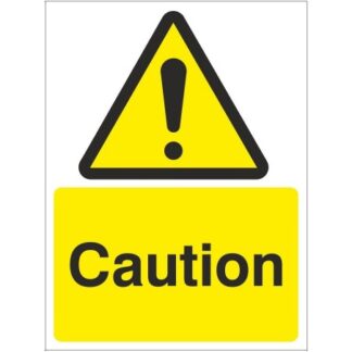 Spectrum Industrial Caution - Self-Adhesive Yellow Hazard Sign