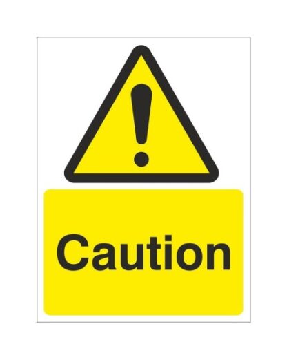 Spectrum Industrial Caution - Self-Adhesive Yellow Hazard Sign