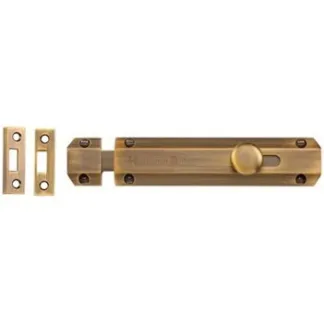 6" Heavy Brass Door Bolt