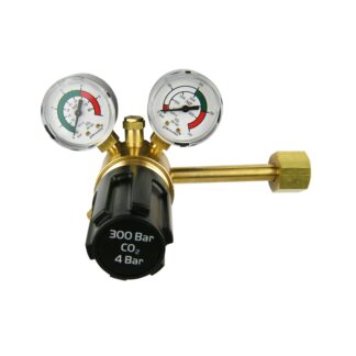 Parweld E700152 Single Stage CO2 Regulator | 300 Bar, 2 Gauge