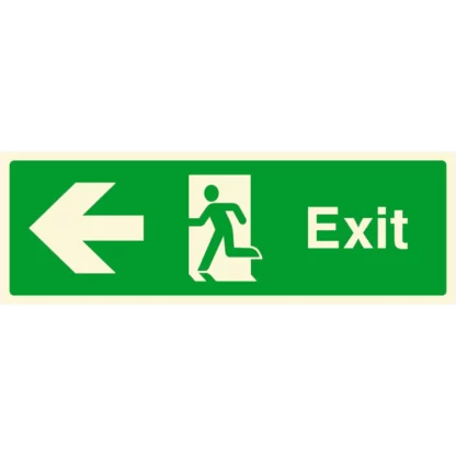 Spectrum Industrial Exit Left Arrow - Self-Adhesive Fire Safety