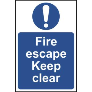 Spectrum Industrial Fire Esc Keep Clear - Self-Adhesive Mandatory