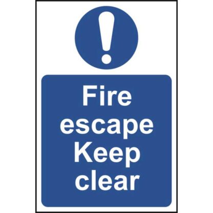 Spectrum Industrial Fire Esc Keep Clear - Self-Adhesive Mandatory