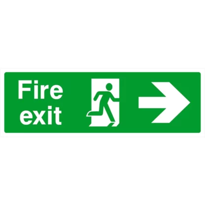 Spectrum Industrial Exit Right Arrow - Self-Adhesive Fire Safety