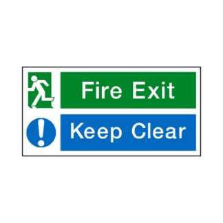 Spectrum Industrial Keep Exit Clear - Self-Adhesive Fire Safety