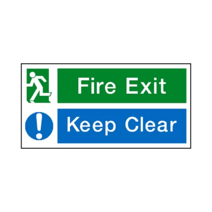 Spectrum Industrial Keep Exit Clear - Self-Adhesive Fire Safety