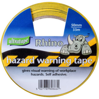 Rhino Hazard Warning Tape 50mmx50m