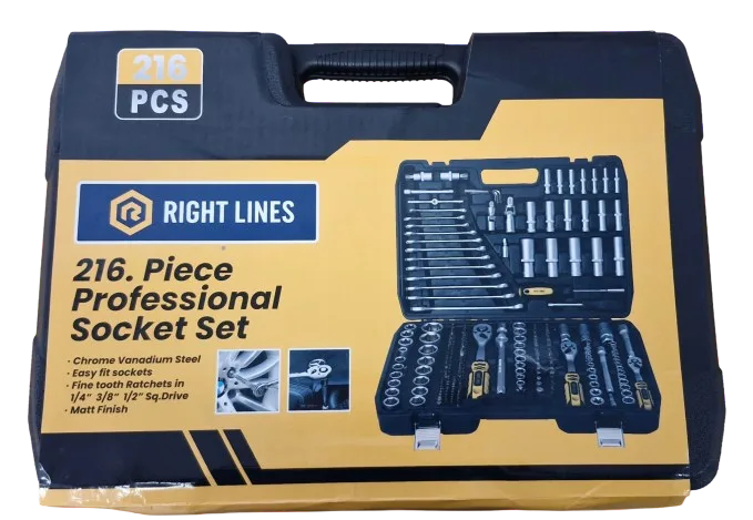Right Lines 216pcs Full Metric Socket Set | Chrome Vanadium Steel - Image 2