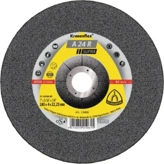 125mm x 6 x 22.23 Klingspor A 24 R SUPRA Steel Grinding Disc