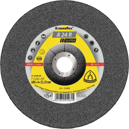125mm x 6 x 22.23 Klingspor A 24 R SUPRA Steel Grinding Disc