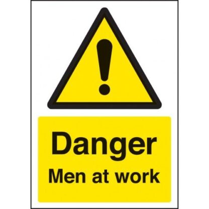 Spectrum Industrial Men at Work - Self-Adhesive Hazard Sign