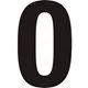Sticky Number 0 75mm Black
