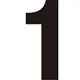 Sticky Number 1 75mm Black