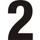 Sticky Number 2 75mm Black