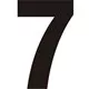 Sticky Number 7 75mm Black