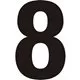 Sticky Number 8 75mm Black