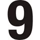 Sticky Number 9 75mm Black