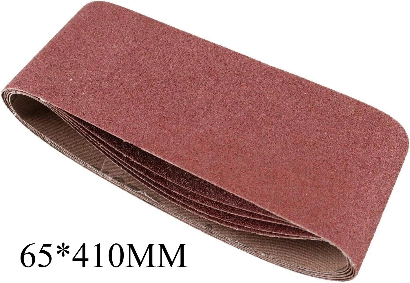 Silverline 65mm x 410mm Sanding Belts 120 Grit Pack of 5