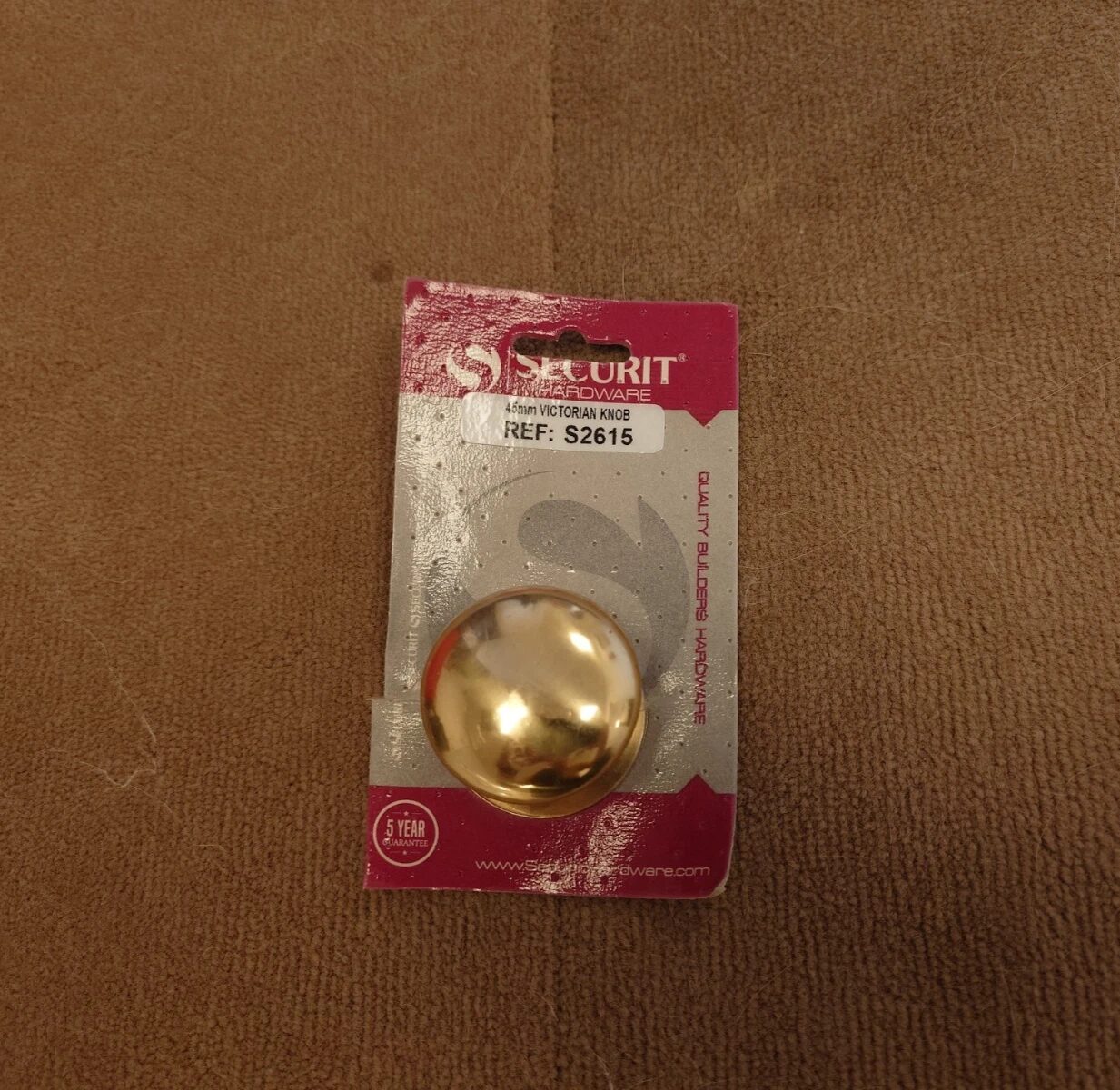 Security 45mm Polished Victorian Style Knob
