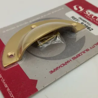 Drawer Pull Handle Solid Brass Half Moon