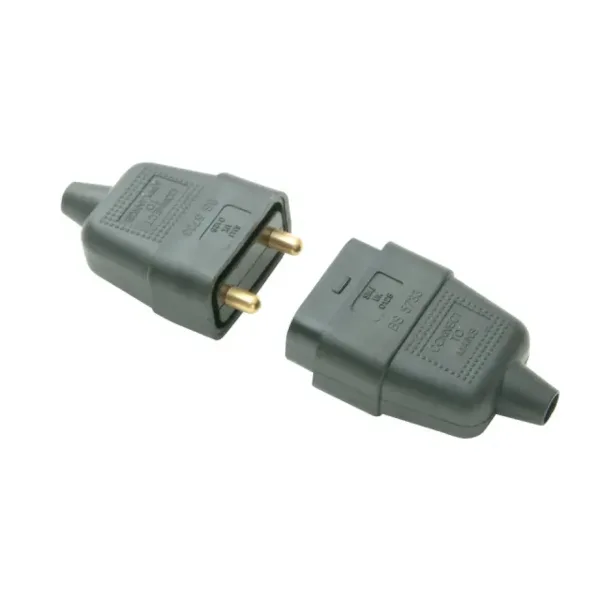 Black Plug & Socket 10A 2-Pin