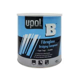 U-Pol B Glass Fibre Bridging Filler - 1.85L Tin, Clear/Yellow