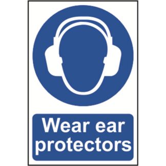 Spectrum Industrial Ear Protectors - Self-Adhesive Mandatory Sign